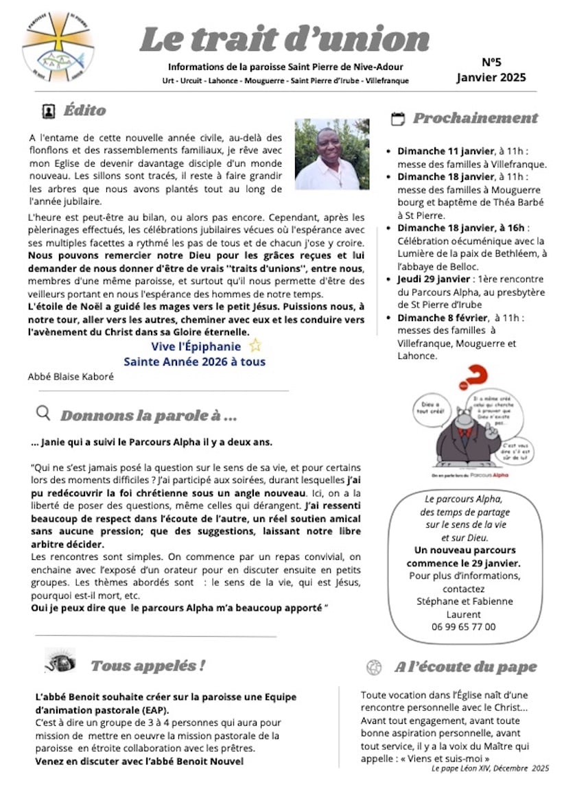 Le trait d&rsquo;union N° 005 – Janvier 2026